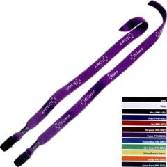 1/2 Inch Cotton Double Bulldog Clip Lanyard