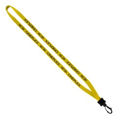 1/2 Inch Cotton Lanyard With Plastic Clamshell & Swivel Snap Hoo