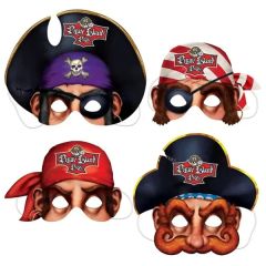 12 Inch Custom Printed Paper Stock Pirate Masks