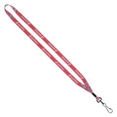 1/2 Inch Dye-Sublimated Lanyard With Metal Crimp and Swivel Snap