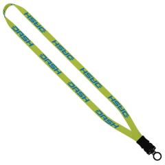 1/2 Inch Dye-Sublimated Stretchy Elastic Lanyard With Plastic Sn