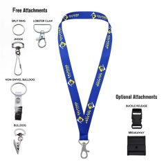 1/2 Inch Flat Polyester Lanyard