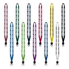 1/2 Inch Knitted Cotton Lanyard With Plastic Clamshell & O-Ring