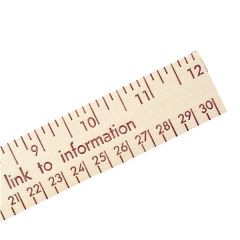 12 Inch Natural Finish Wood Ruler - English and Metric Scale