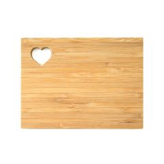 12 Inch Rectangle Bamboo Cutting Board With Heart Cut Out