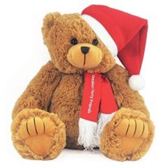 12 Inch Santa Bear With One Color Imprint