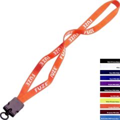 1/2 Inch Smooth Nylon Lanyard With Snap-Buckle Release & O-Ring