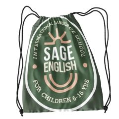 12 Inch X 16 Inch Full Color Polyester Drawstring Bag