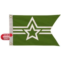 12 Inch X 18 Ft Polyester Guidon Flag Double-Sided