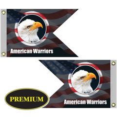 12 Inch X 18 Inch Double Sided Knitted Polyester Guidon Boat Flag