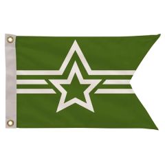 12 Inch X 18 Inch Polyester Guidon Flag Single-Sided