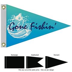 12 Inch X 18 Inch Single Reverse Nylon Boat Flags