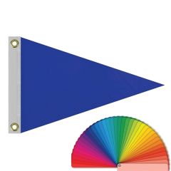12 Inch X 18 Inch Solid Color Pennants With Heading & Grommets
