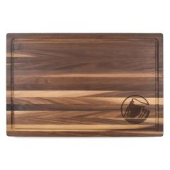 12 Inch X 18 Inch X 1 1/4 Inch Walnut Butcher Block With Juice Groove