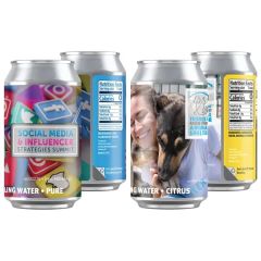 12 Oz Sparkling Canned Water, Full Color Digital