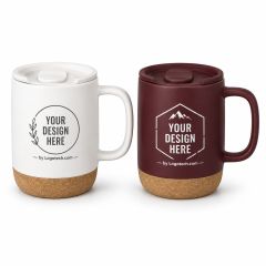 12 Oz Asobu Cork Ceramic Coffee Mug