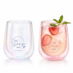 12 Oz Asobu Iridescent Stemless Wine Glass