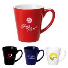 12 Oz Ceramic Dishwasher-Safe Latte Coffee Mug W/ Handle