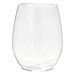 12 Oz Clear Elegant Stemless Plastic Glass