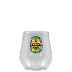 12 Oz Clear Plastic Stemless Glass - Digital