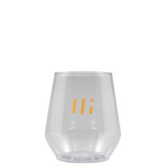 12 Oz Clear Plastic Stemless Glass - Tradition
