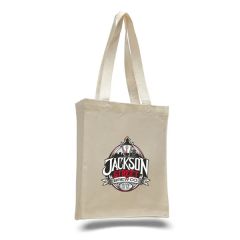 12 Oz Cotton Canvas Reusable Book Tote Bag W/ Handles