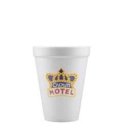 12 Oz Foam Cup - White - Digital