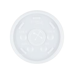 12 Oz Foam Cup Straw Slot Lid - Frosted