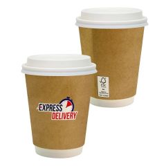 12 Oz Full Color Dusky Paper Cup With Lid