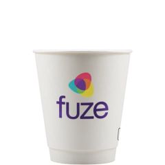 12 Oz Insulated Paper Cup - White - Digital