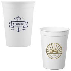 12 Oz Stadium Cup - White - Digital