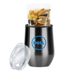 12 Oz Stemless Wine Tumbler Gift Set With Bar Mix
