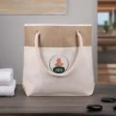 12 Oz Sunriver Cotton Canvas & Jute Rope Tote