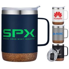 12 Oz Vacuum Insulated SS Mug With Cork Bottom