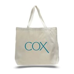 12 Oz Сotton Canvas Reusable Tote Bag W/ Handles For Shopping