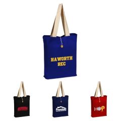 12 Ozcotton Canvas Reusable Tote Bag W/ Handles For Shopping