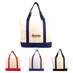 12 Ozcotton Canvas Reusable Zipper Tote Bag W/ Handle&pocket
