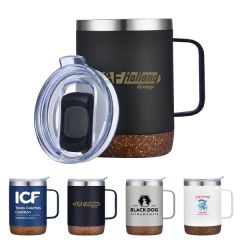 12 Oztravel Stainless Insulated Mug W/ Lid&handle,easy Clean