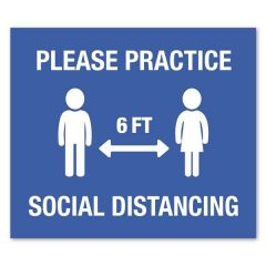12 X 14 Rect Stock Social Distancing  Wall Decal