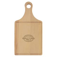 13.5 Inch X 7 Inch Maple Paddle-Shaped Cutting Board W/ Juice Groove