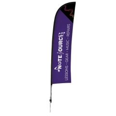 13 Ft Elite Blade Nylon Sail Sign Flag, 1-Sided, Ground Spike