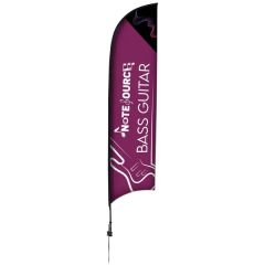 13 Ft Elite Razor Nylon Sail Sign Flag, 1-Sided, Ground Spike