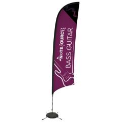13 Ft Elite Razor Nylon Sail Sign Flag, 1-Sided, Scissor Base