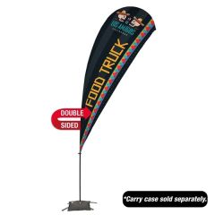 13 Ft Value Teardrop Sail Sign Flag - 2-Sided With Cross Base