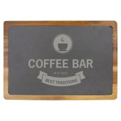 13 Inch X 9 Inch Acacia Wood/Slate Cutting Board