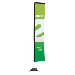 14.5 Ft Premium Rectangle Sail Sign Flag 1-Sided, Scissor Base
