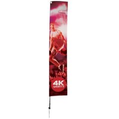 14.5 Ft Streamline Rectangle Sail Sign Flag, 1-Sided, Spike