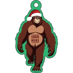 1/4 Inch Recycled Wood Ornaments-Bigfoot Santa Hat