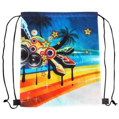 14 Inch  X 17 Inch  210d Drawstring Bag 2 Sides Full Color Printed