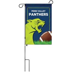 14 Inch X 20 Inch Custom Single Reverse Garden Banner With Hardware